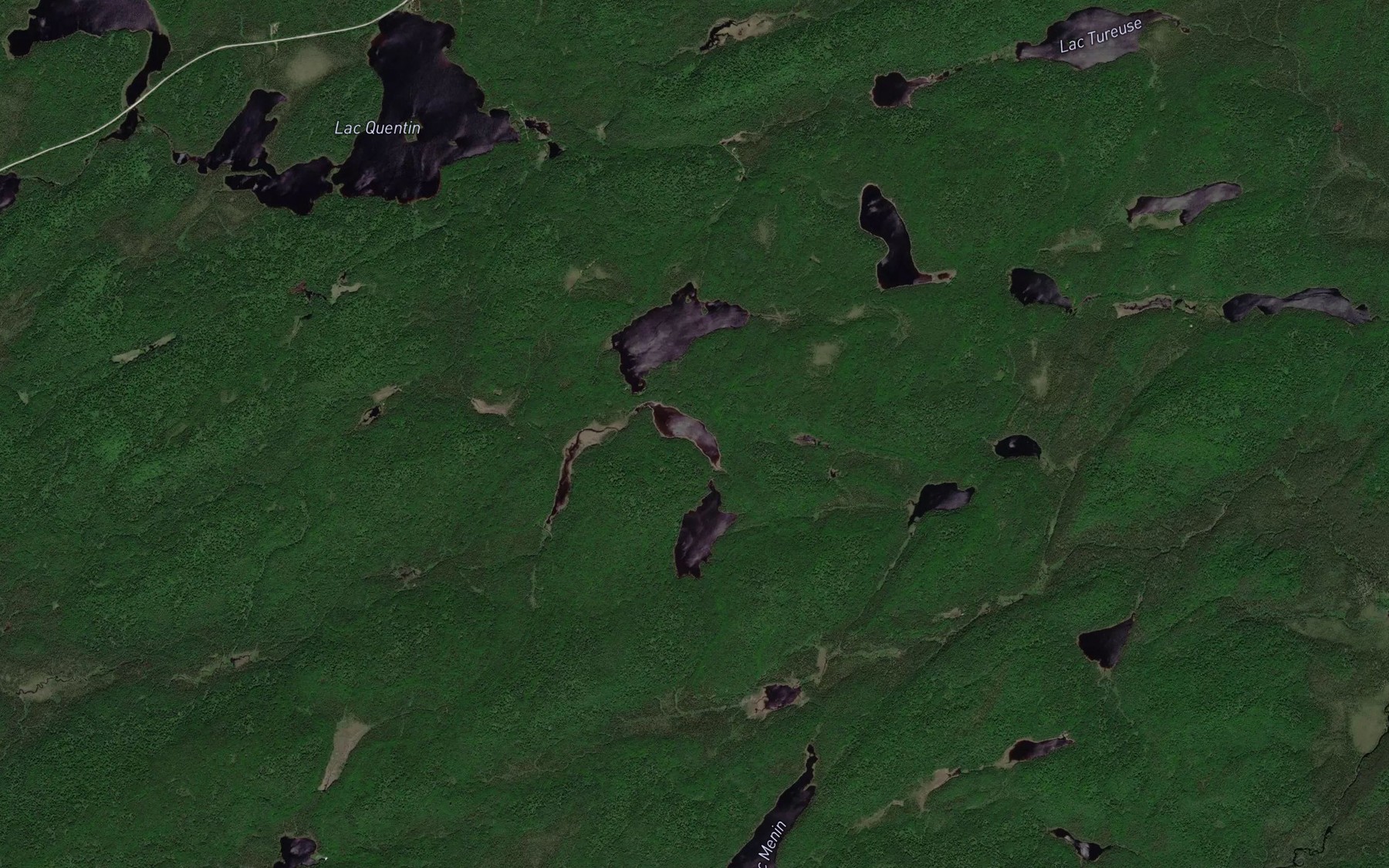 Satellite map of the Lac Saucisse