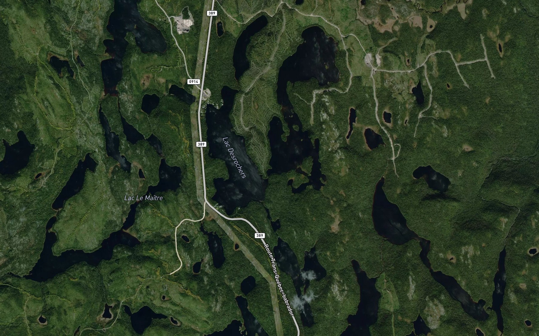Satellite map of the Lac Parentheses