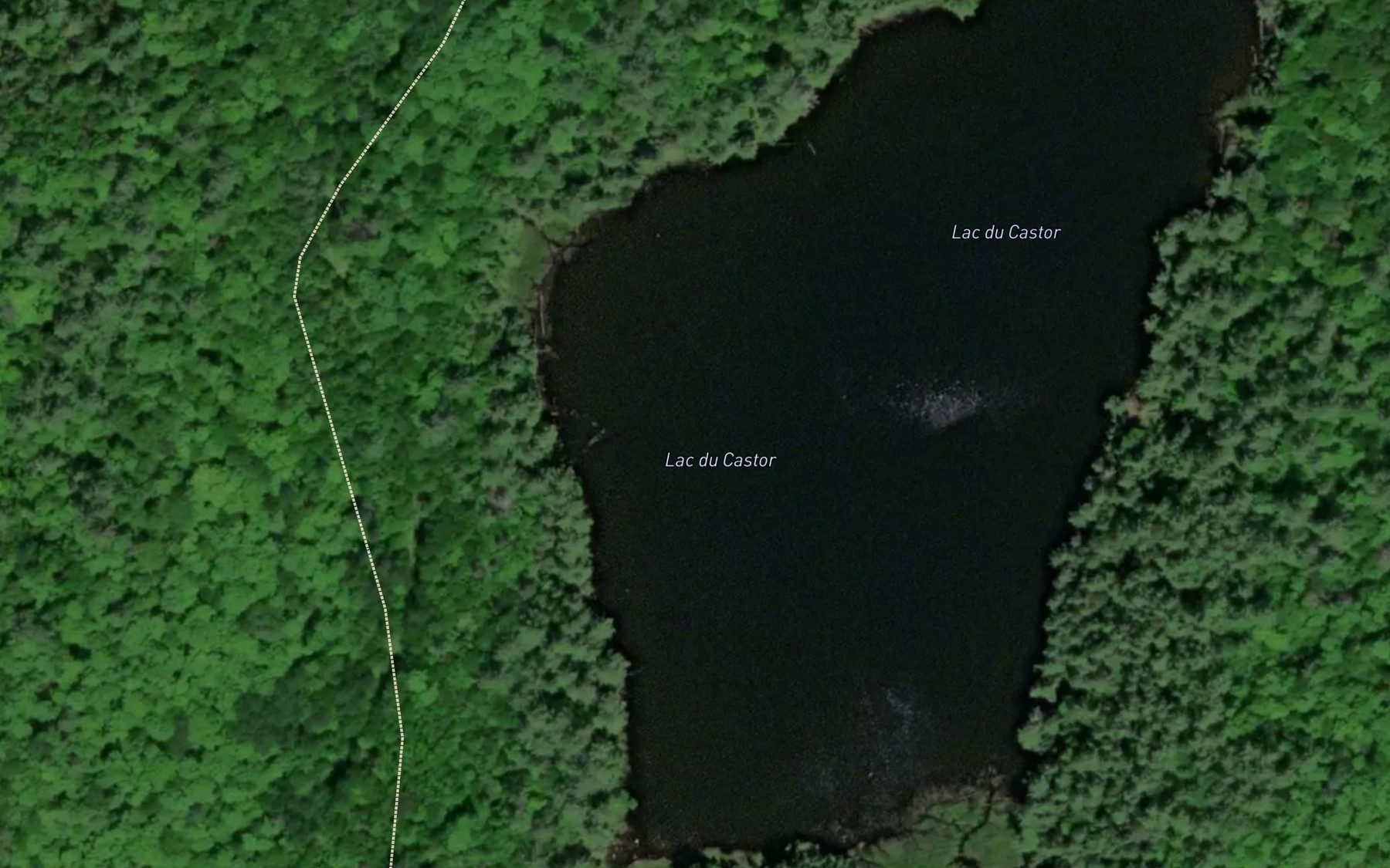 Satellite map of the Lac du Castor