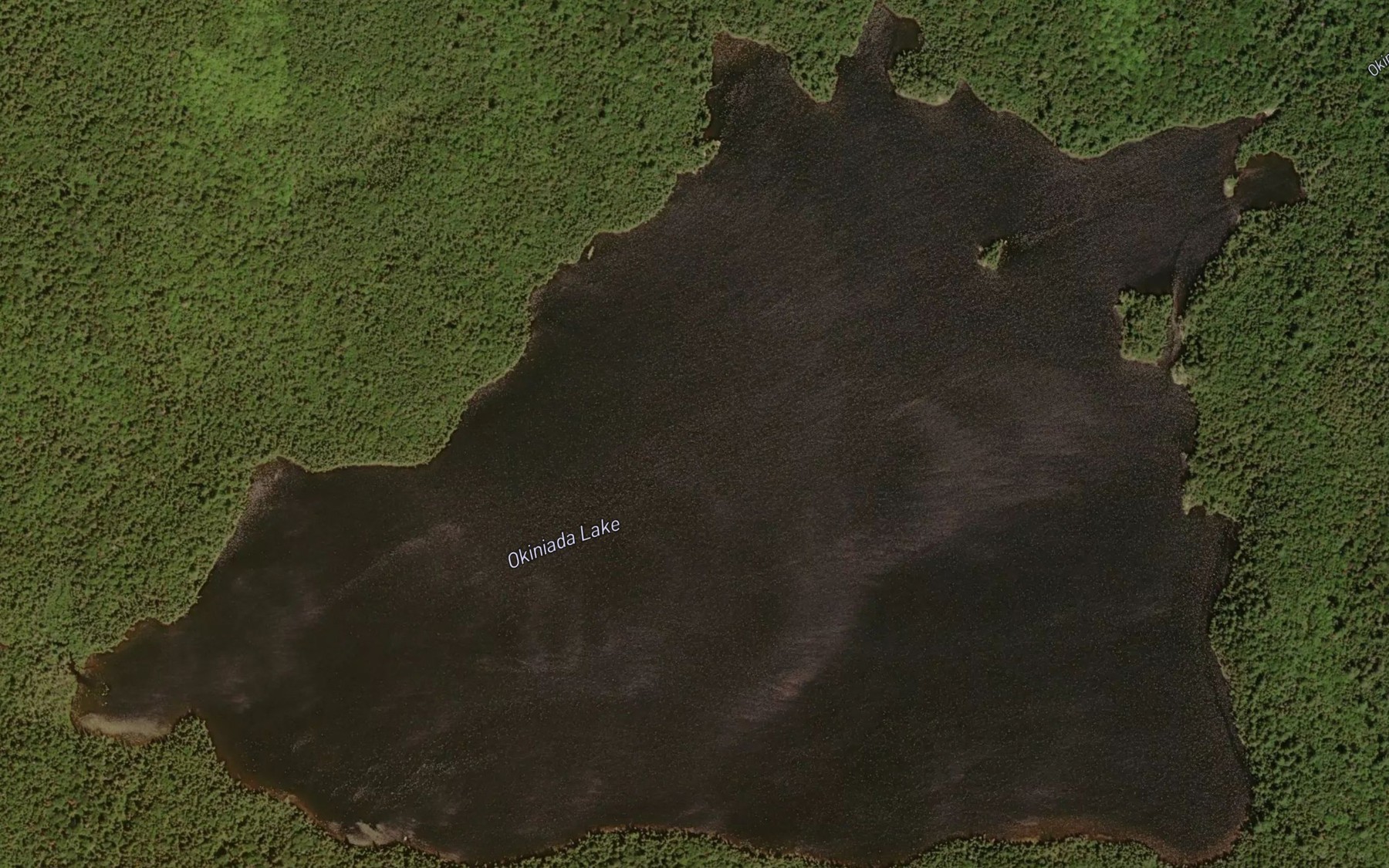 Satellite map of the Okiniada Lake