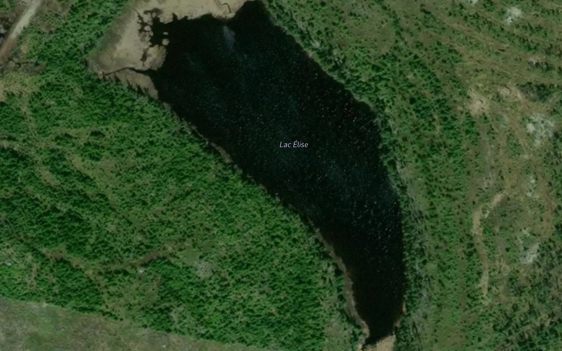 Satellite map of the Lac Elise