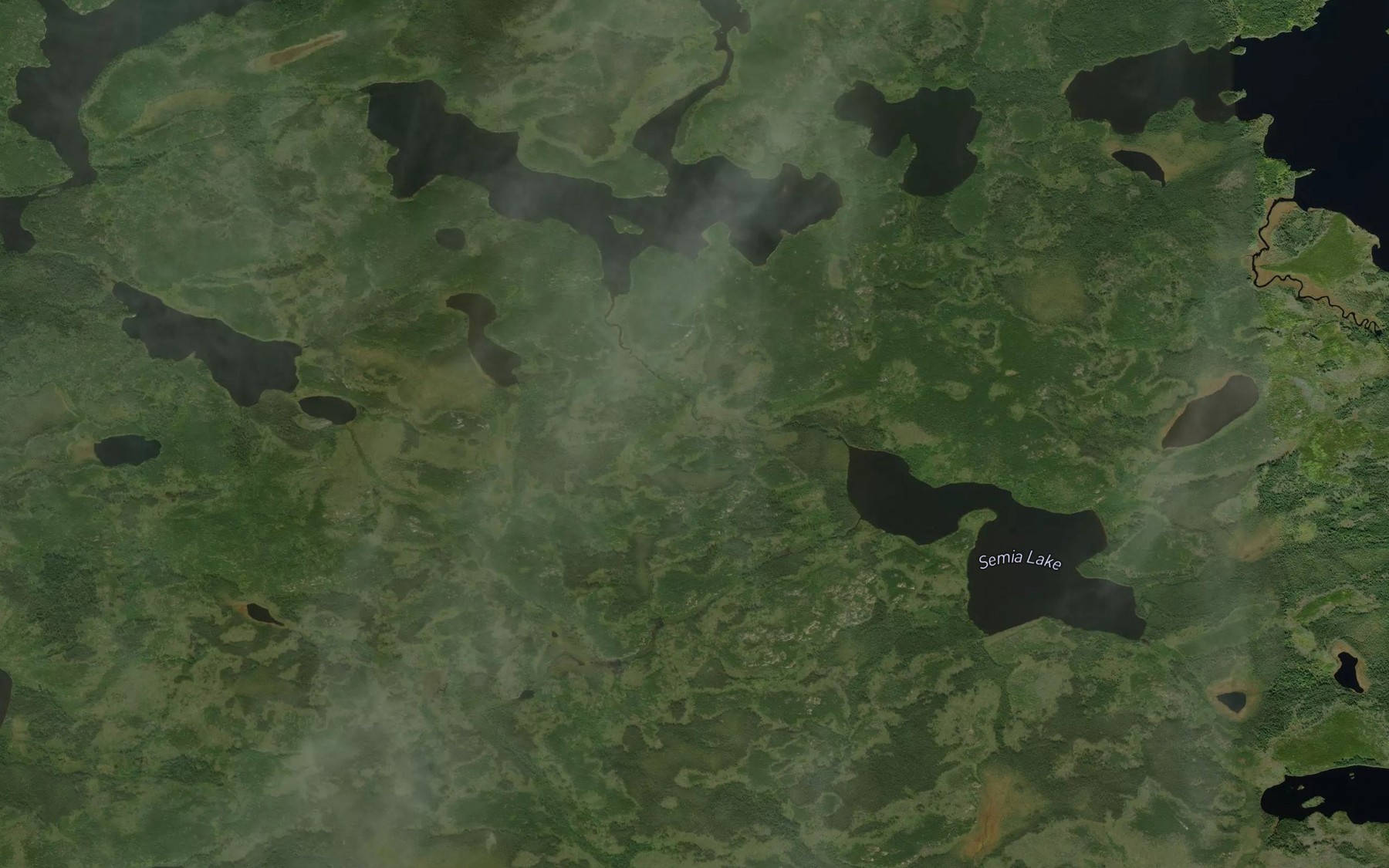 Satellite map of the Semia Creek