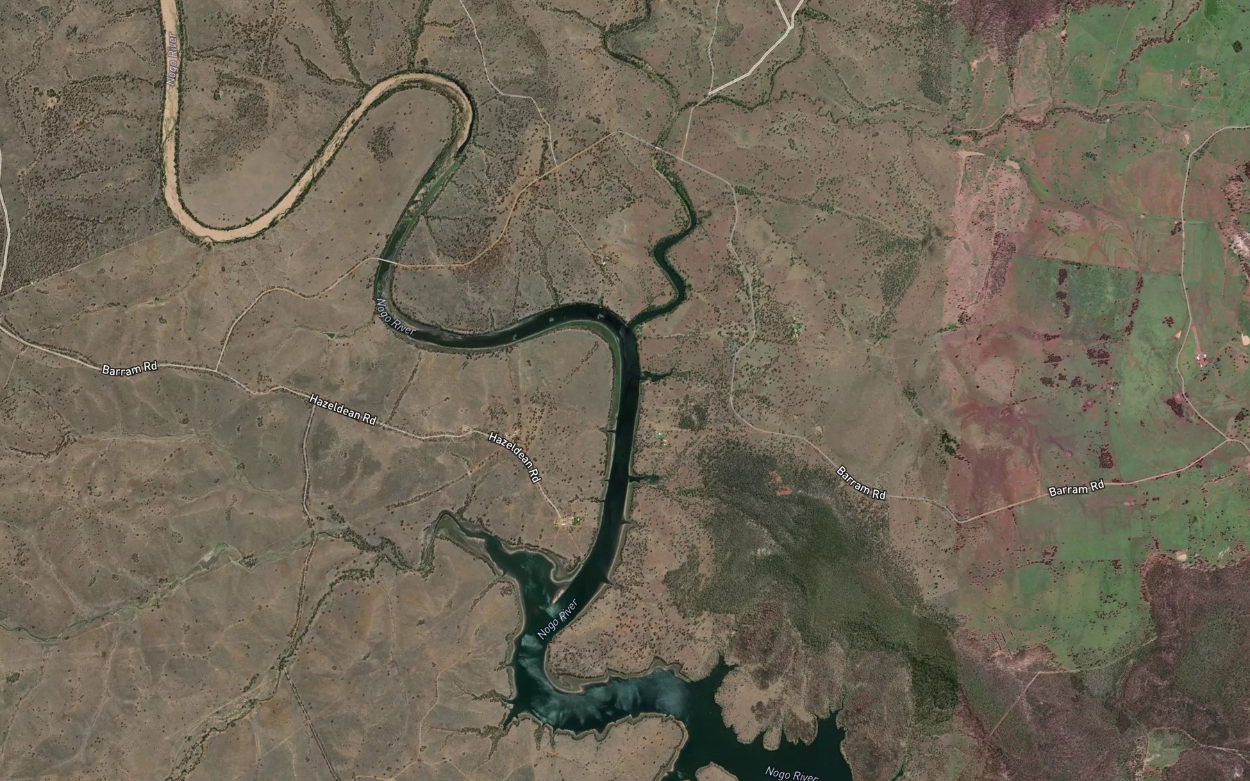 Satellite map of the Boogalgopal Creek