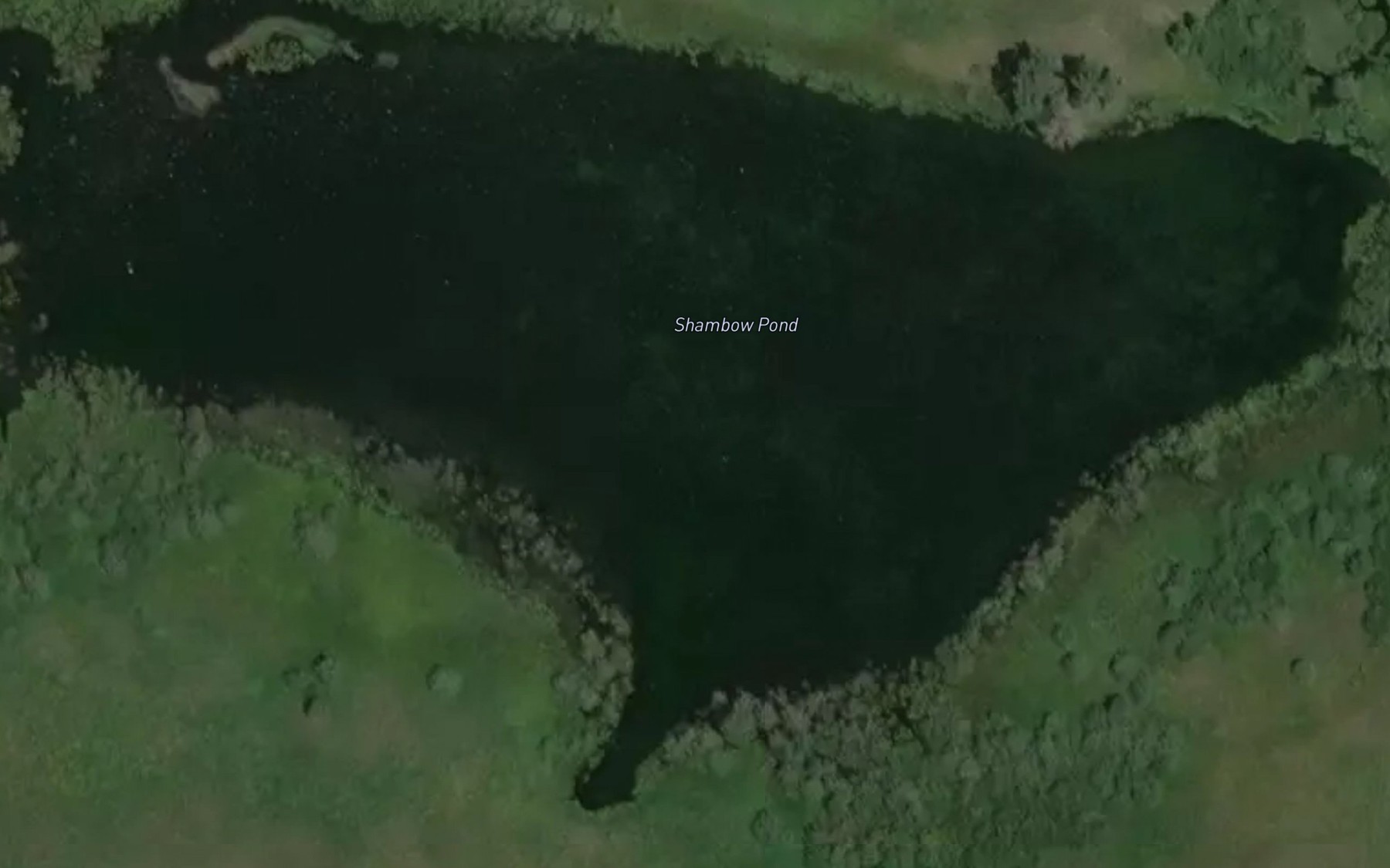 Satellite map of the Shambow Pond