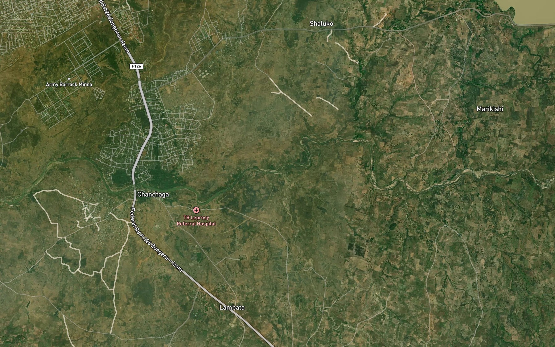 Satellite map of the Kumadina