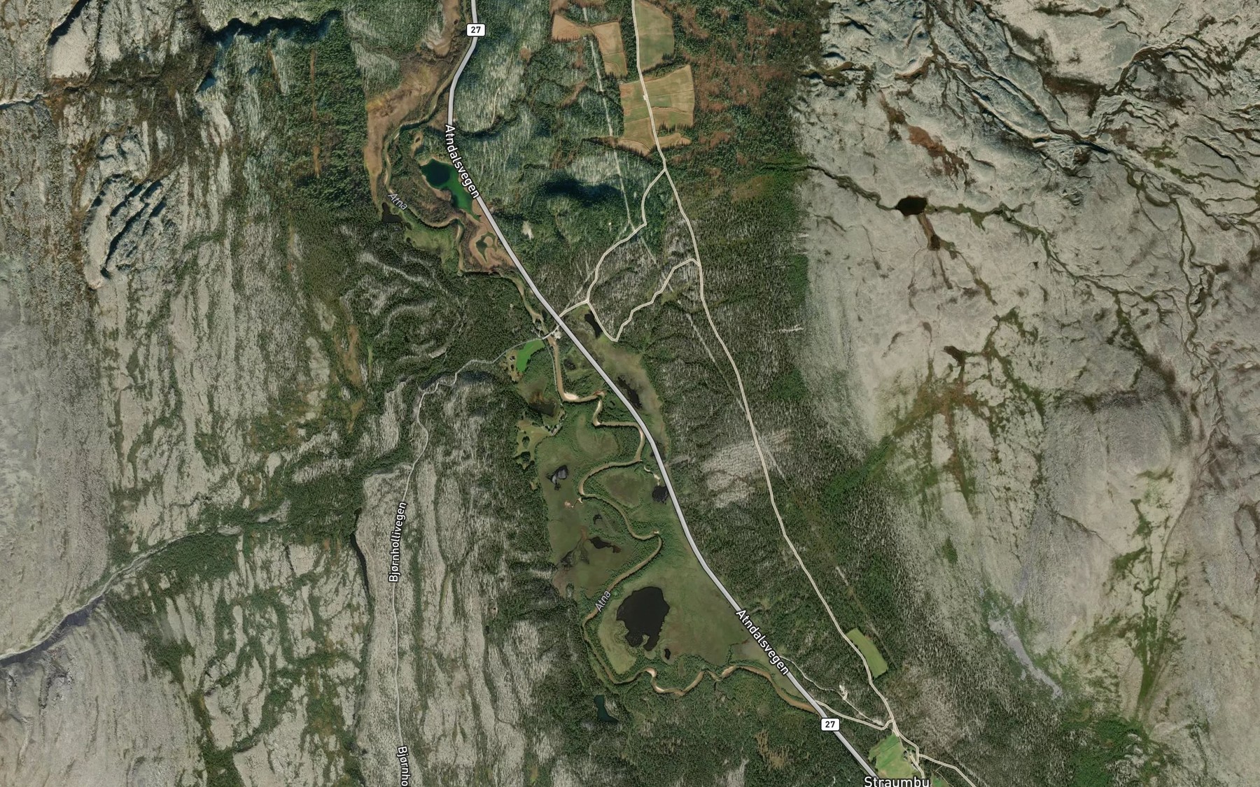 Satellite map of the Messingtjonne