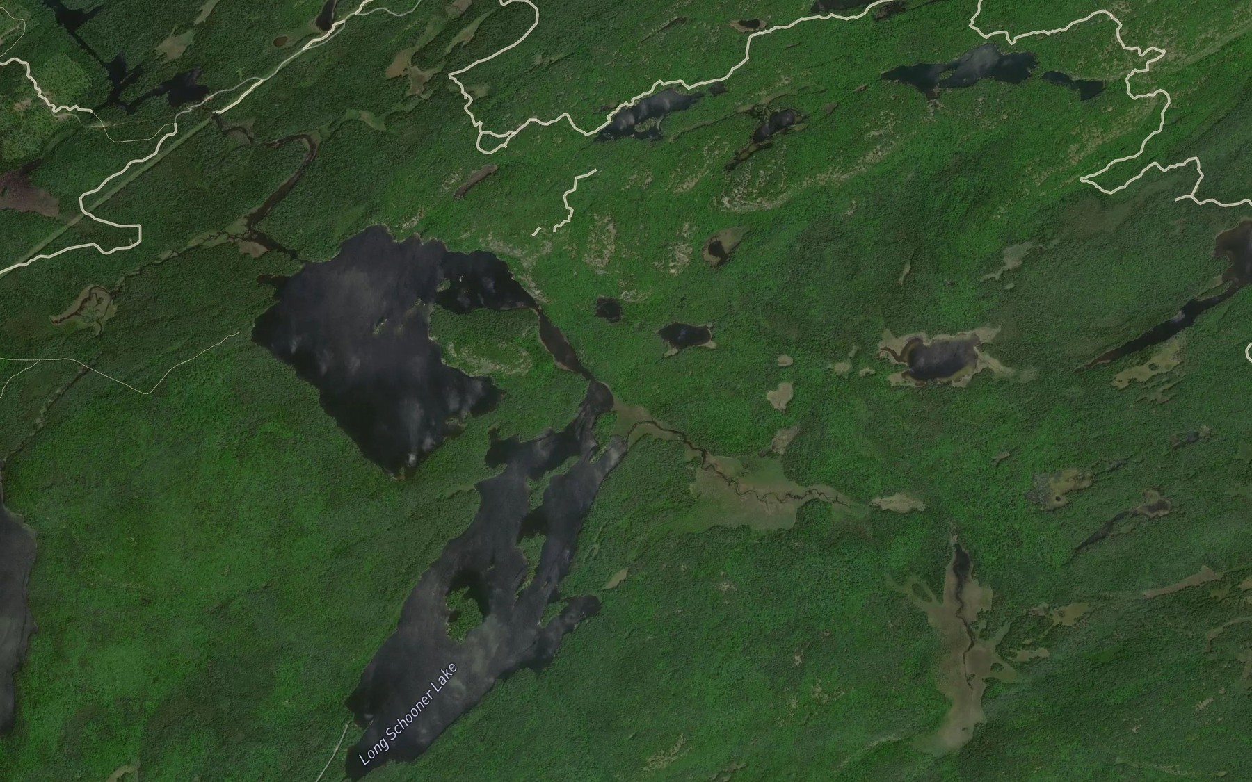 Satellite map of the Pondlily Creek