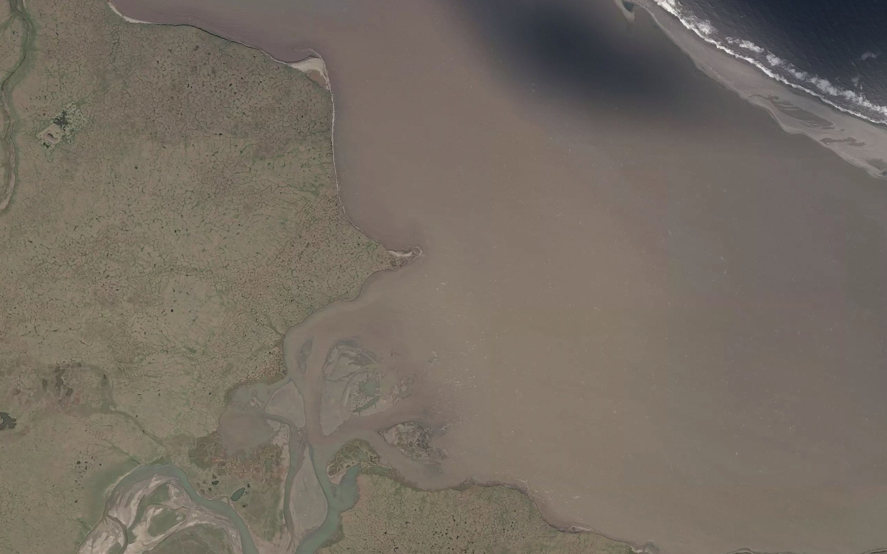 Satellite map of the Niguanak River