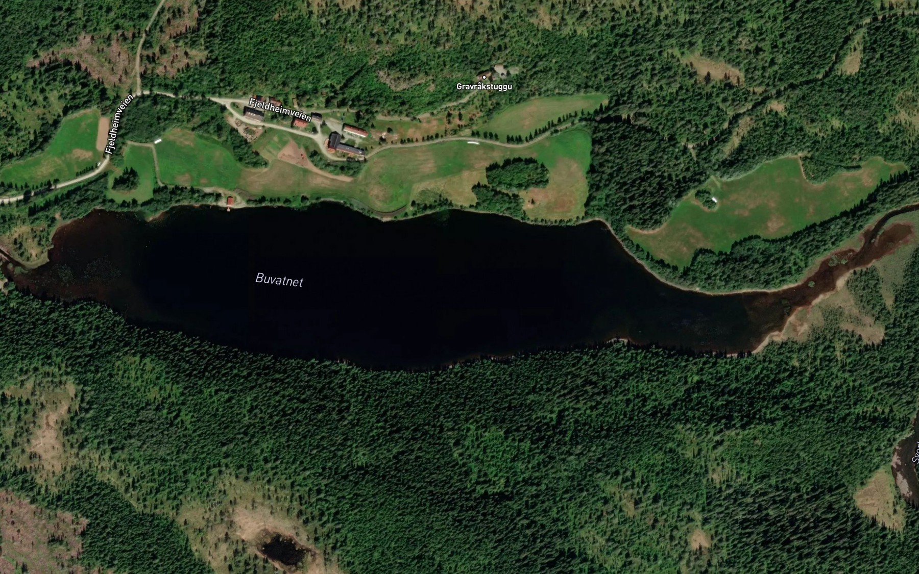 Satellite map of the Buvatnet