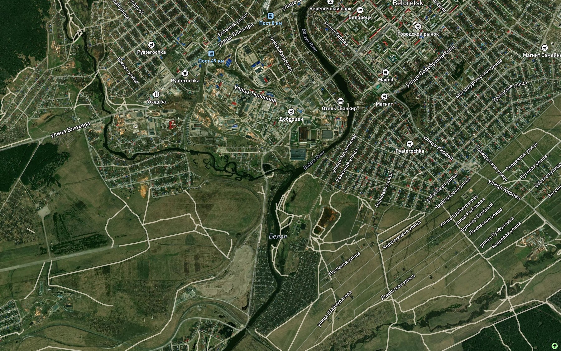 Satellite map of the Nura