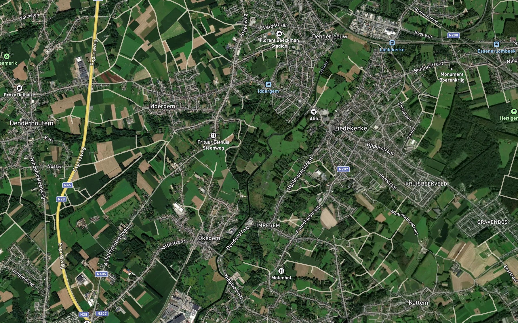 Satellite map of the Molenbeek