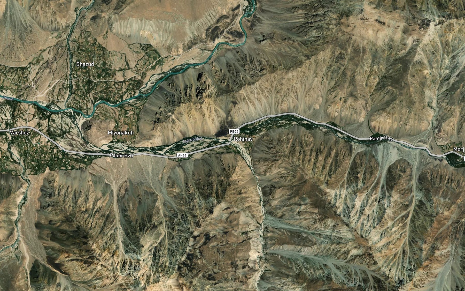 Satellite map of the Duzakh-Dara