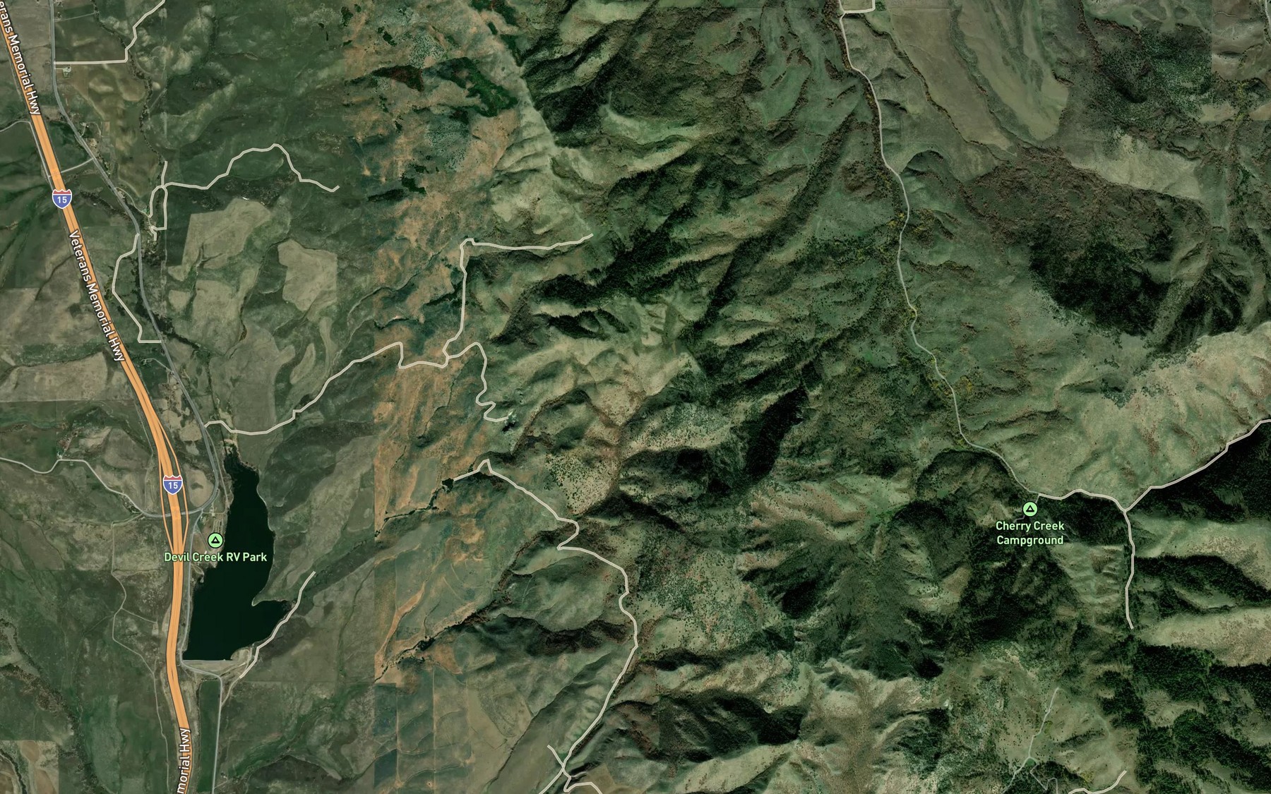 Satellite map of the Campbell Spring