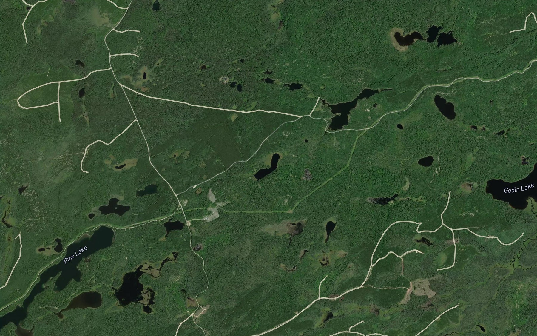 Satellite map of the Cline Lake