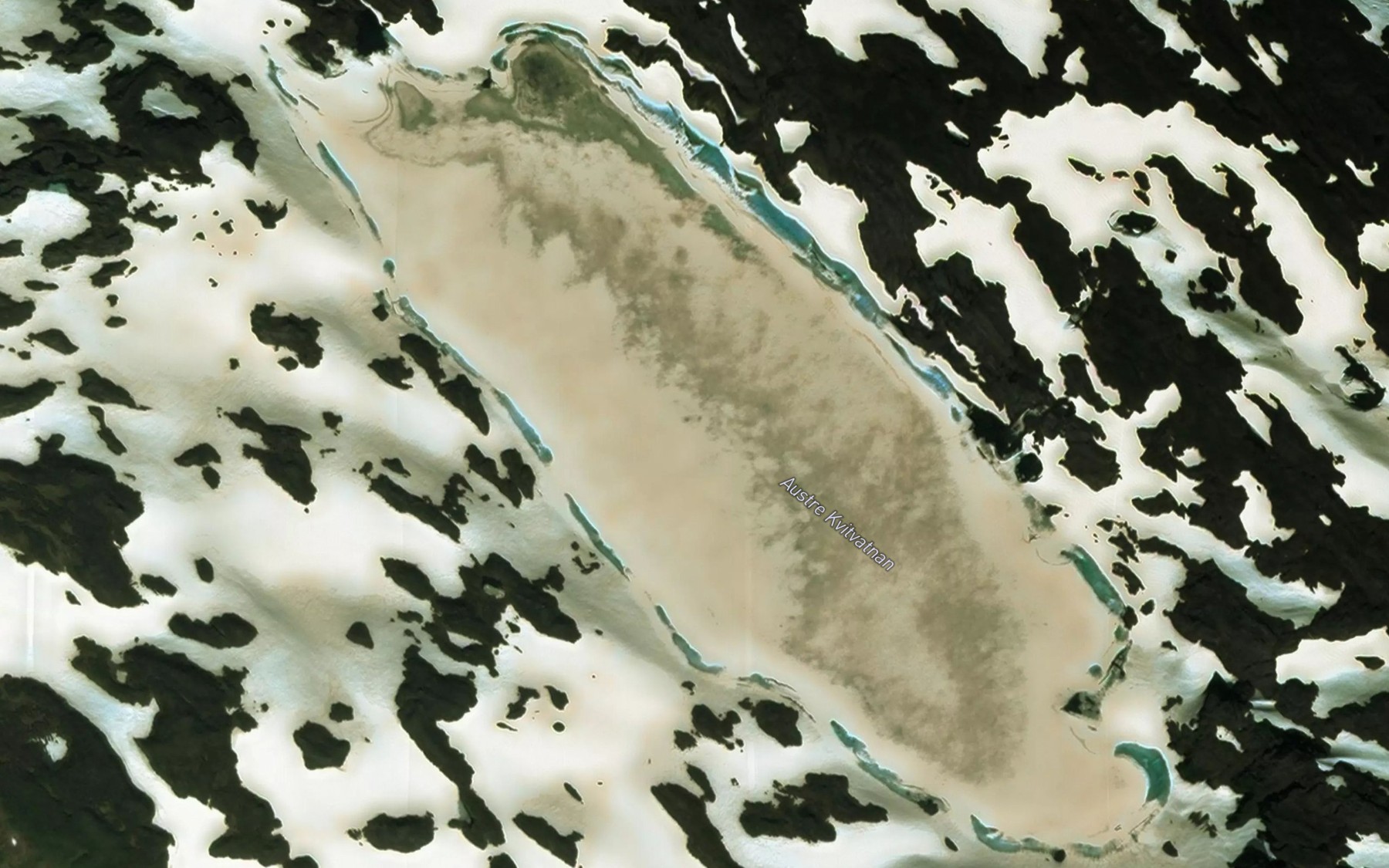 Satellite map of the Kvitvatnan,austre