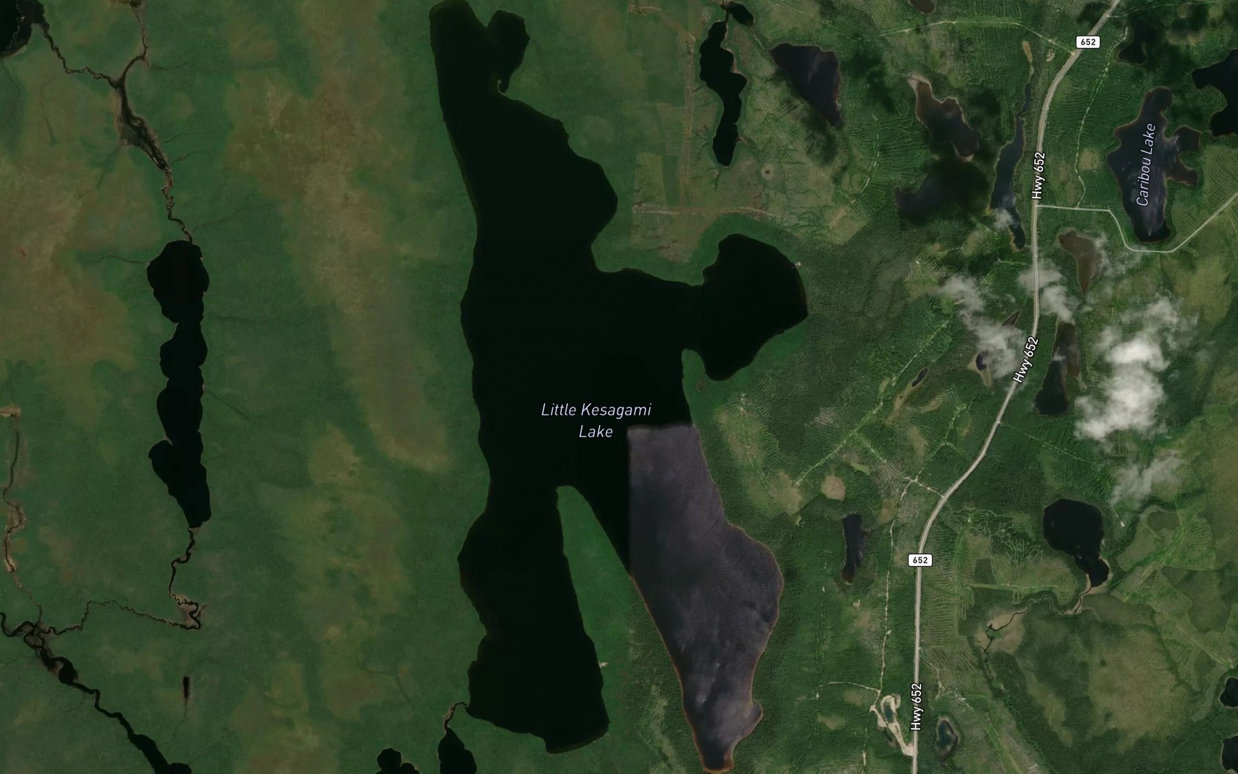 Satellite map of the Little Kesagami Lake