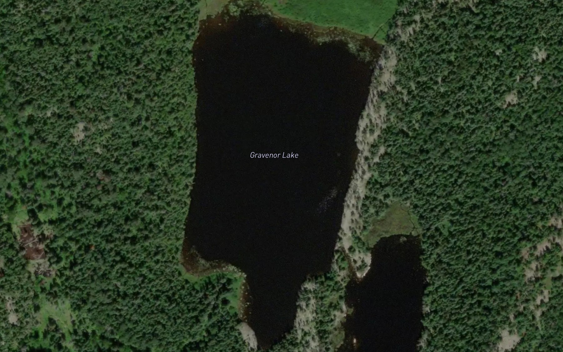 Satellite map of the Gravenor Lake