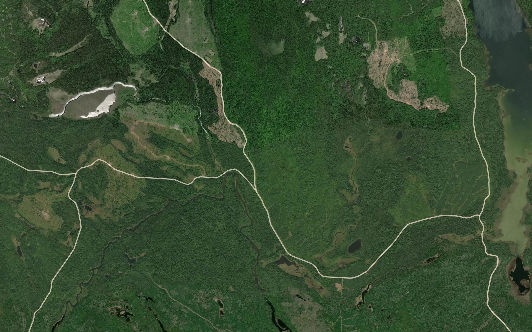 Satellite map of the Moraine Creek