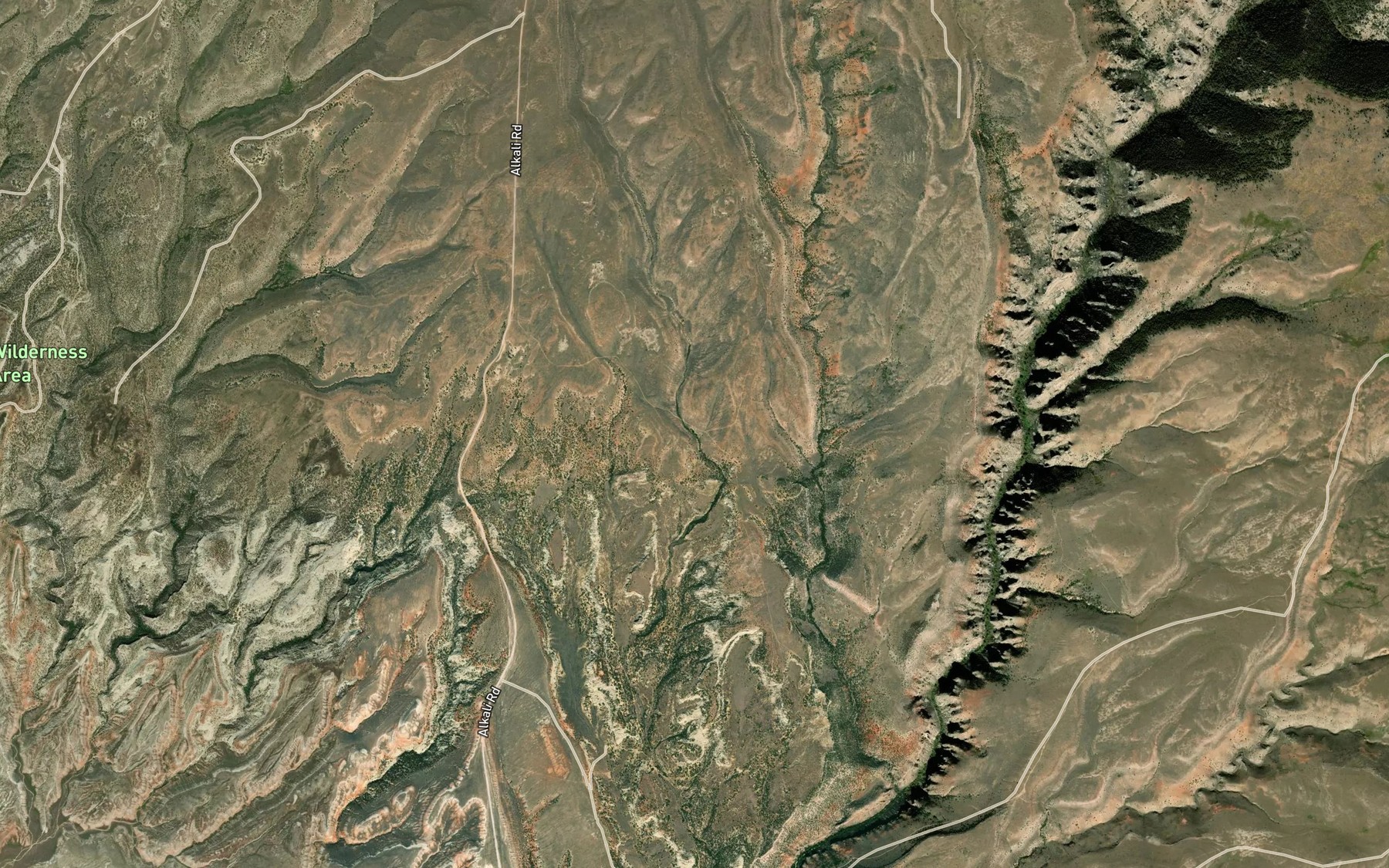 Satellite map of the Myers Spring