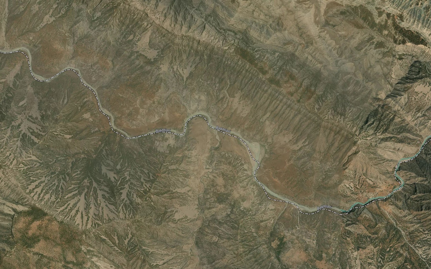 Satellite map of the Rudkhaneh-ye Ab-e Labab