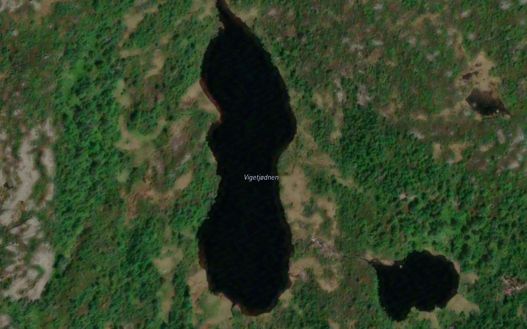 Satellite map of the Vigetjodnen