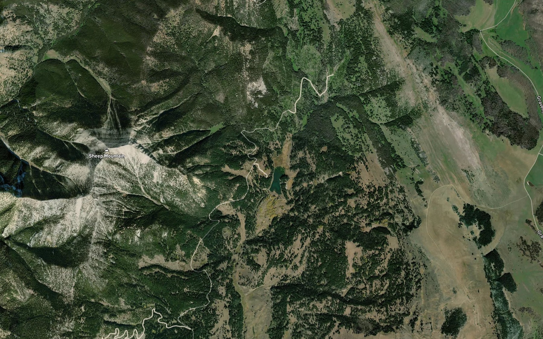Satellite map of the White Bear Creek