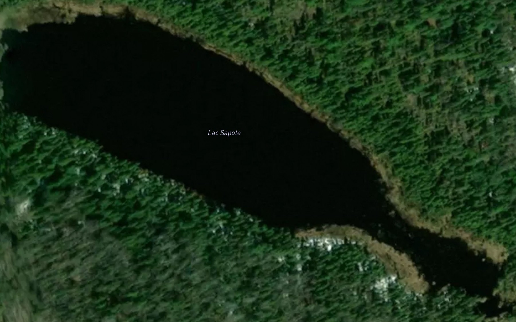 Satellite map of the Lac Sapote