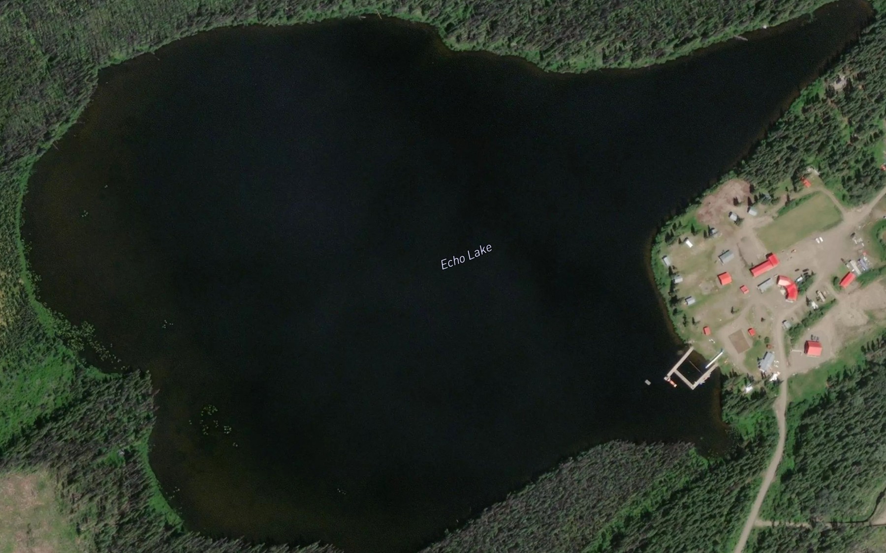 Satellite map of the Echo Lake