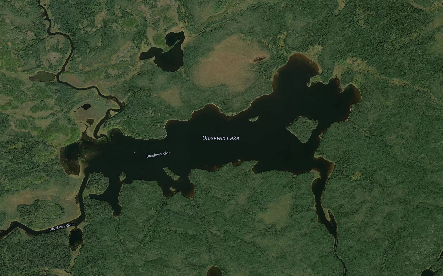 Satellite map of the Otoskwin Lake