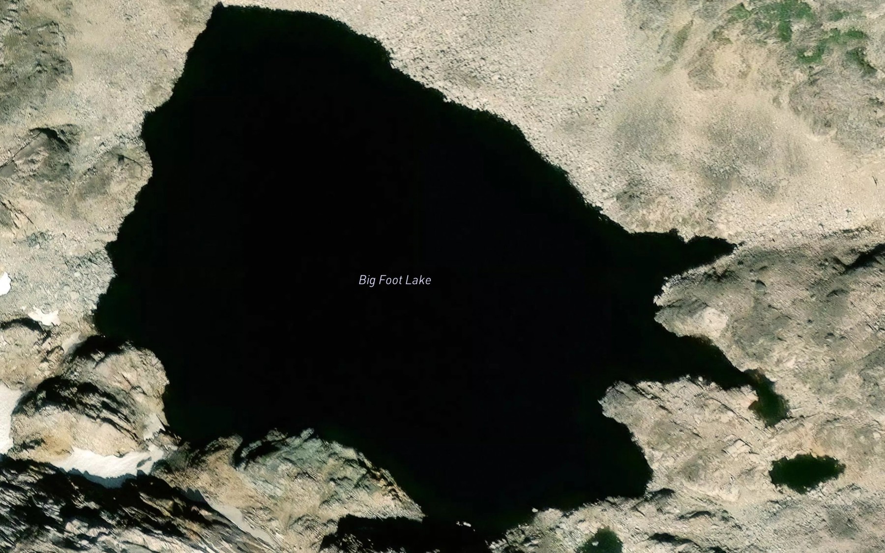 Satellite map of the Big Foot Lake