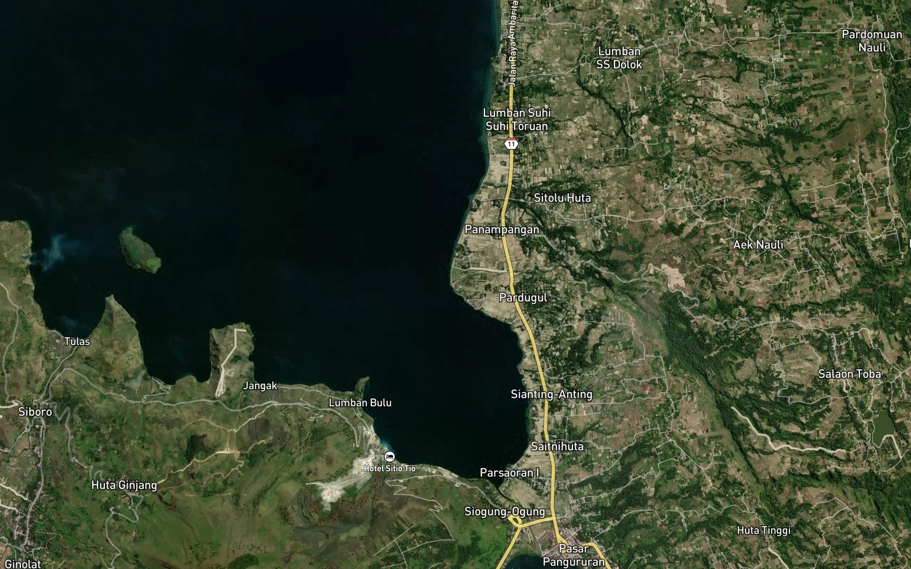 Satellite map of the Binangan Arun