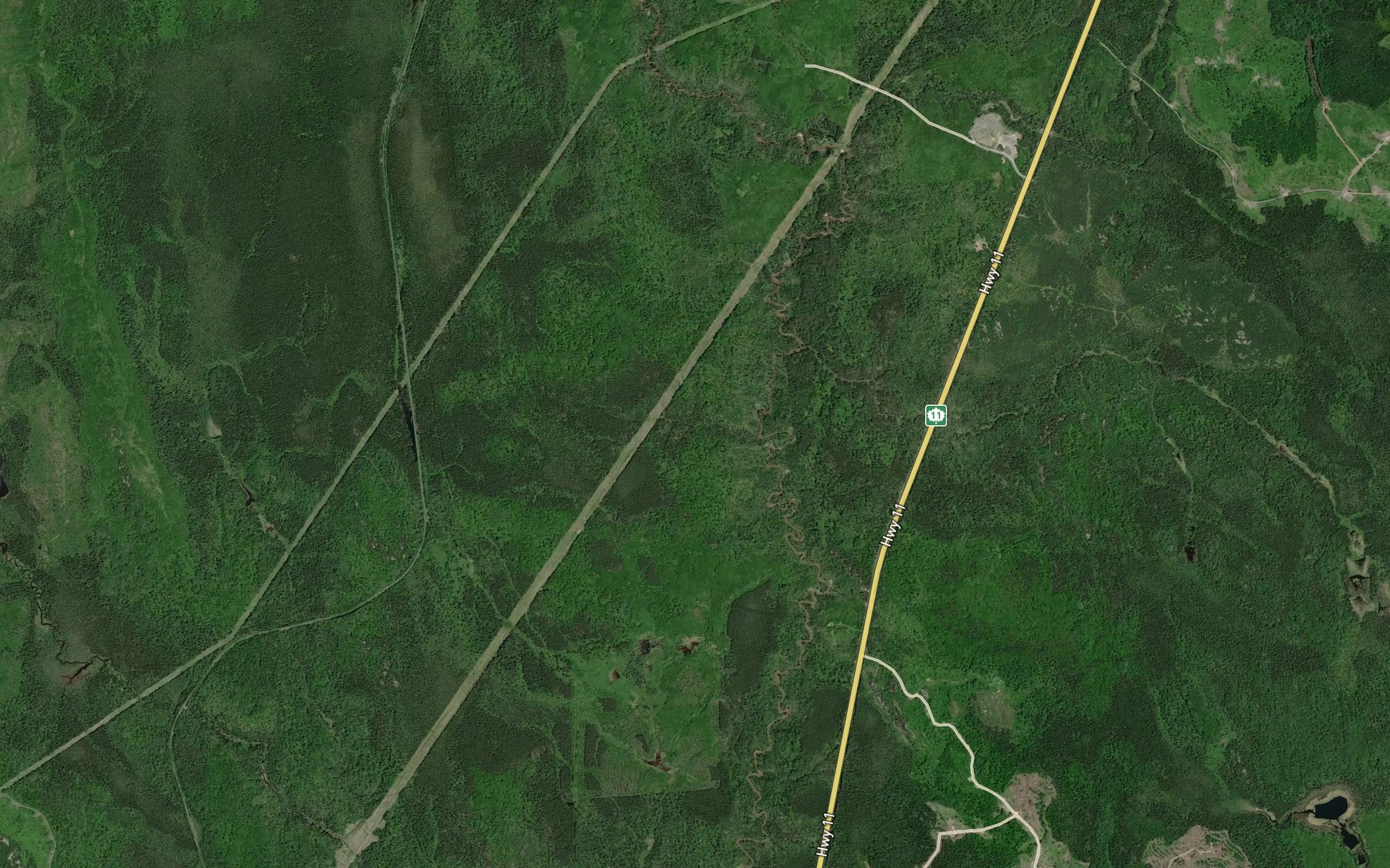Satellite map of the Mignet Creek