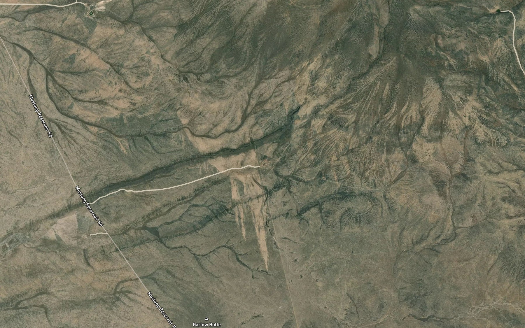 Satellite map of the Squaw Flat Reservoir