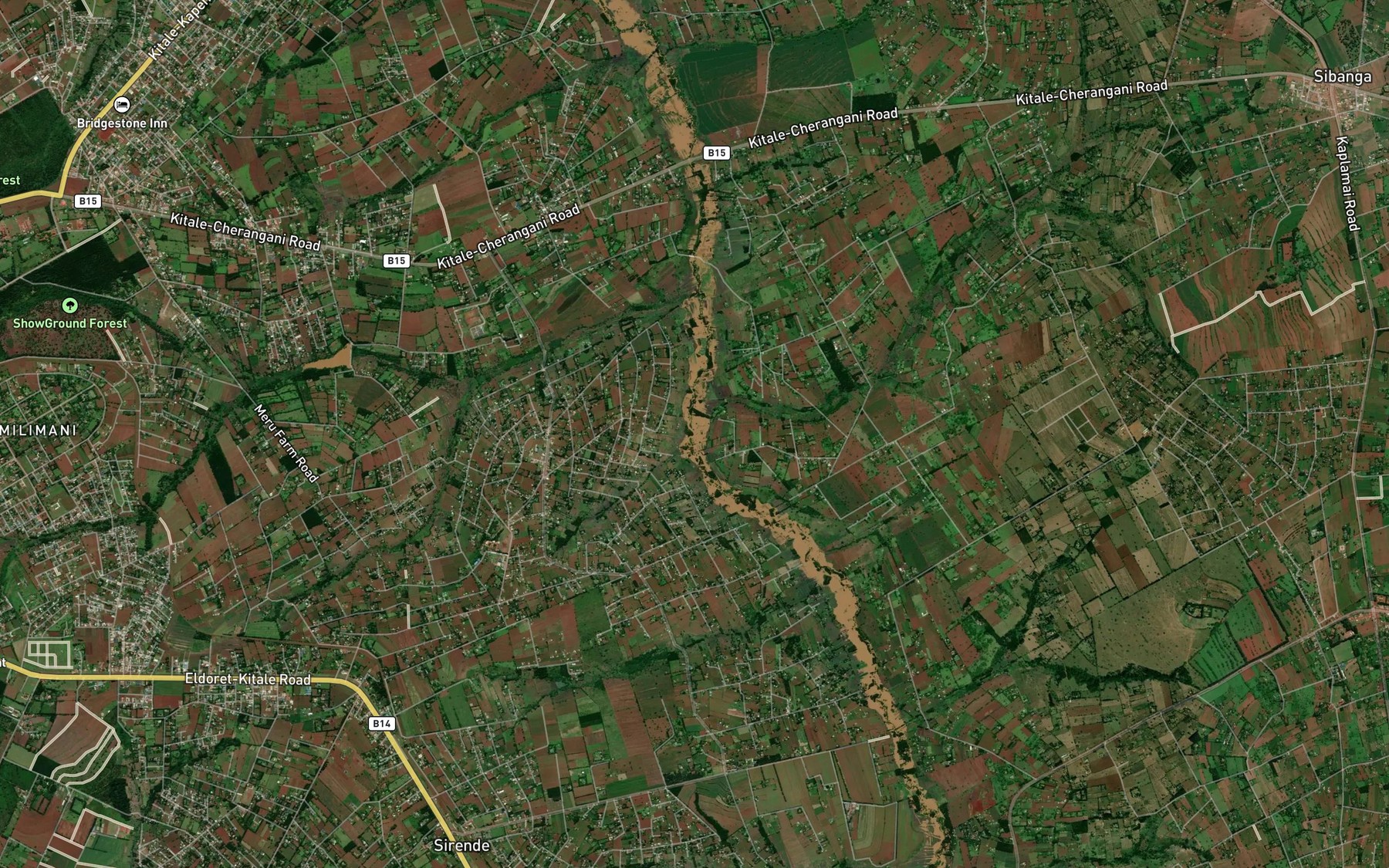 Satellite map of the Outspan