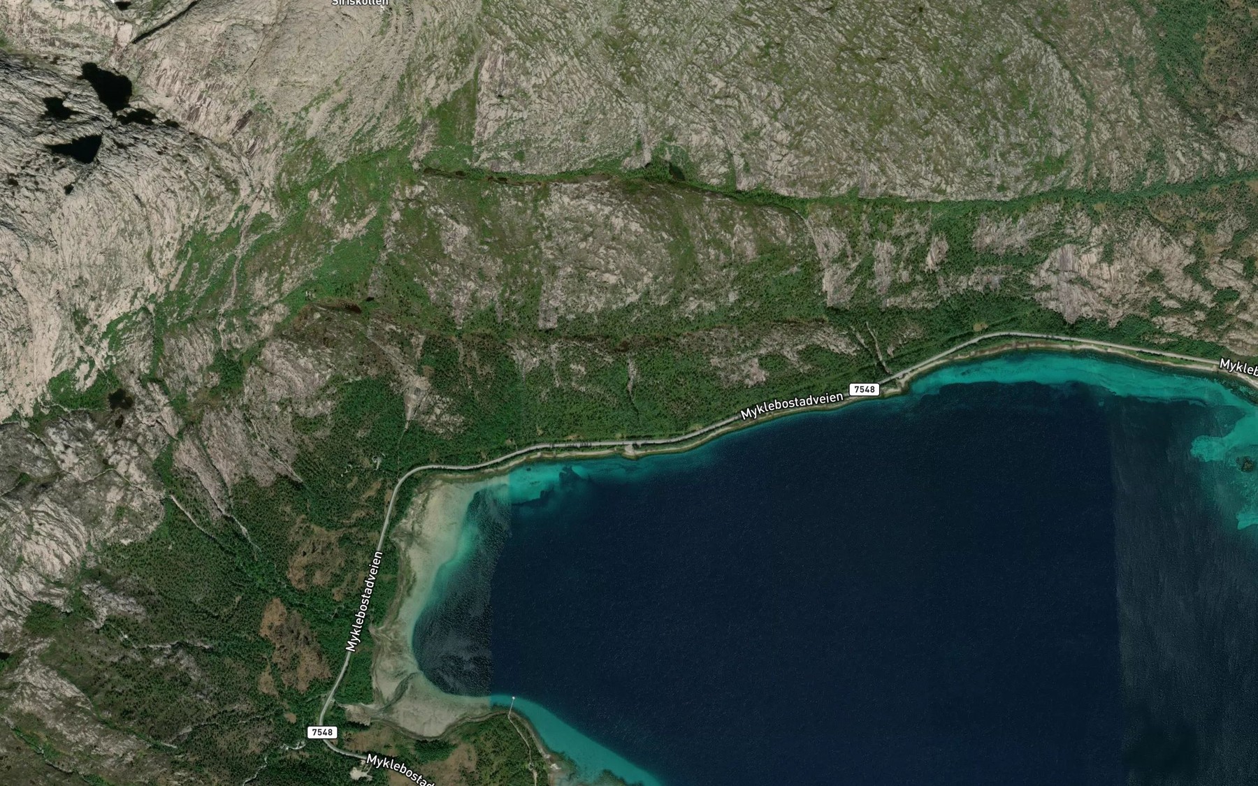 Satellite map of the Sommarneselva