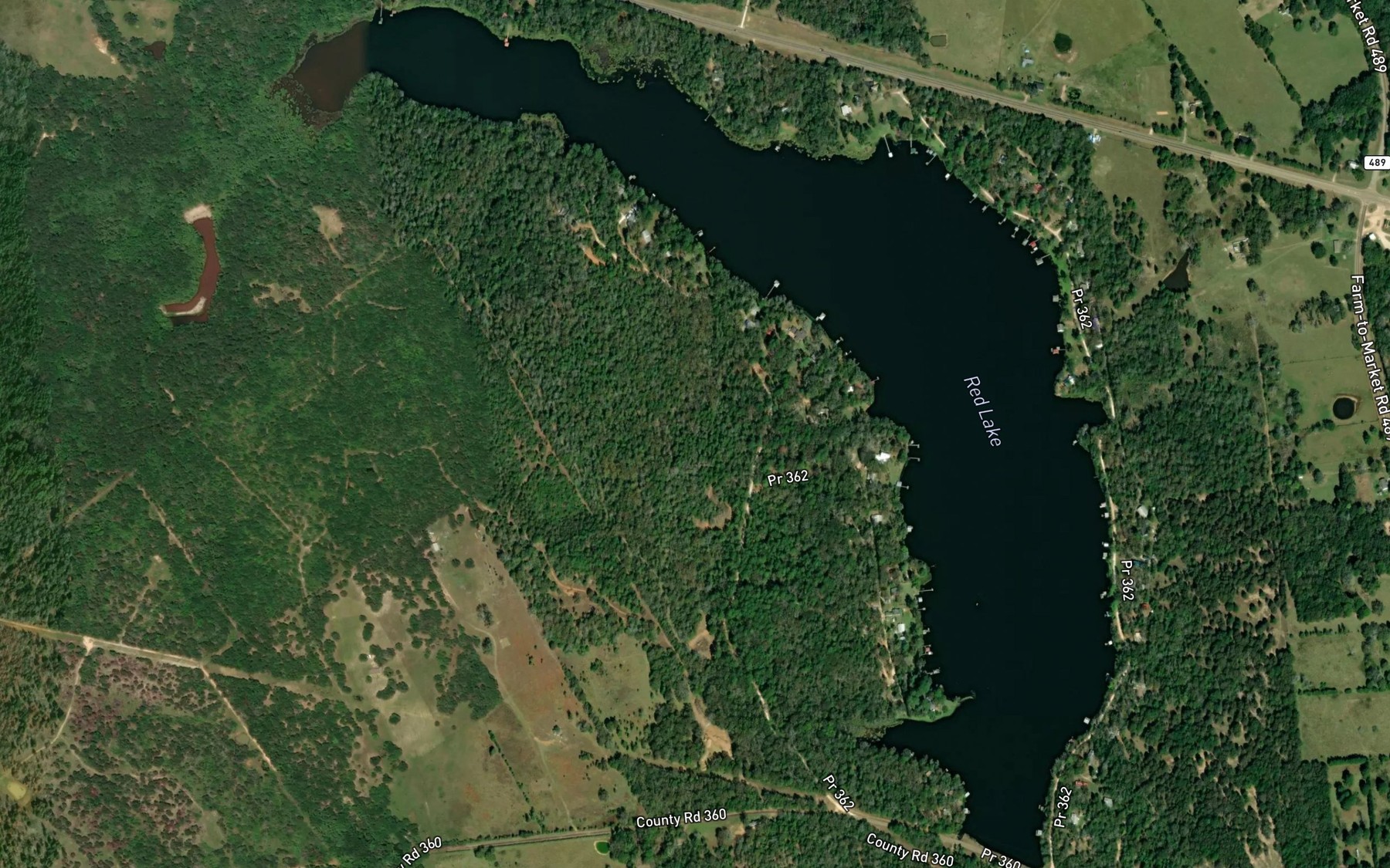 Satellite map of the Red Lake