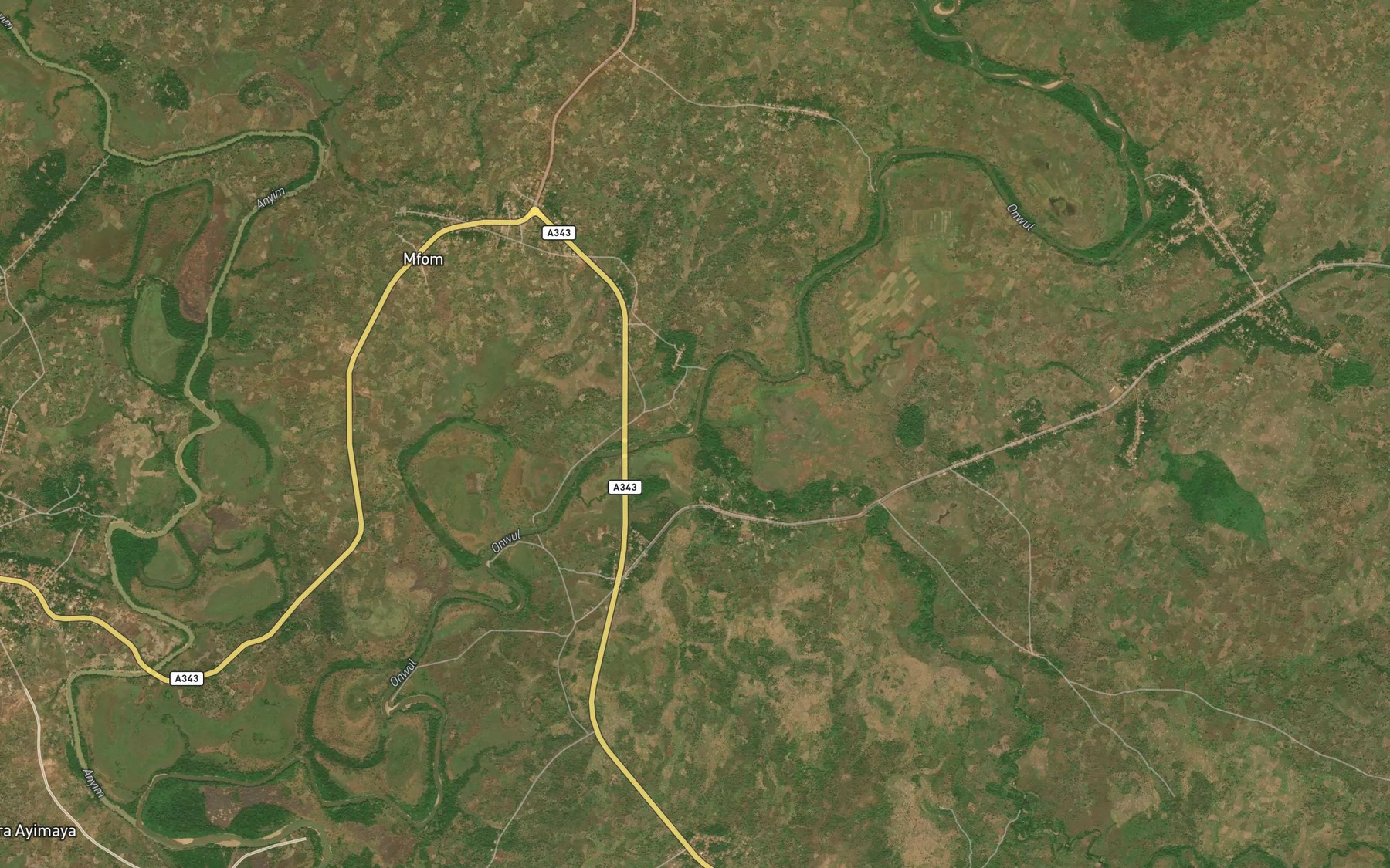 Satellite map of the Eblebe River