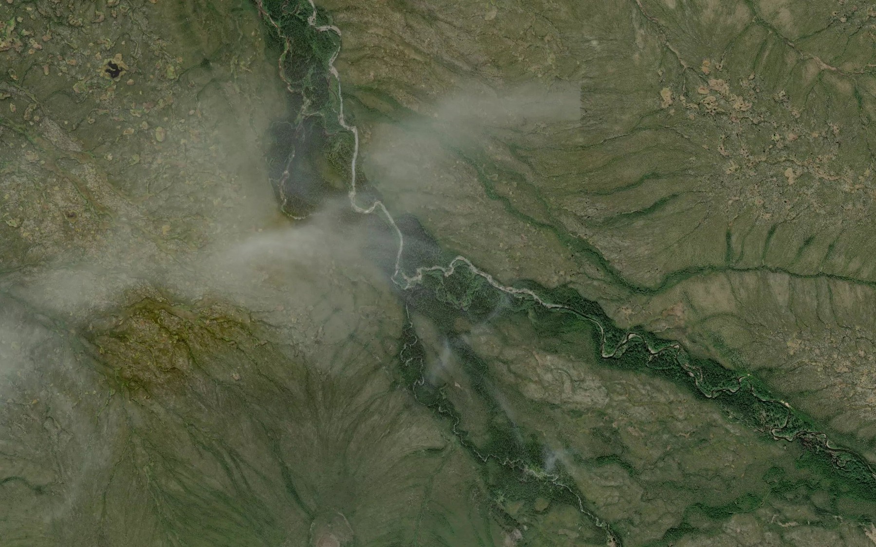 Satellite map of the Moose Creek