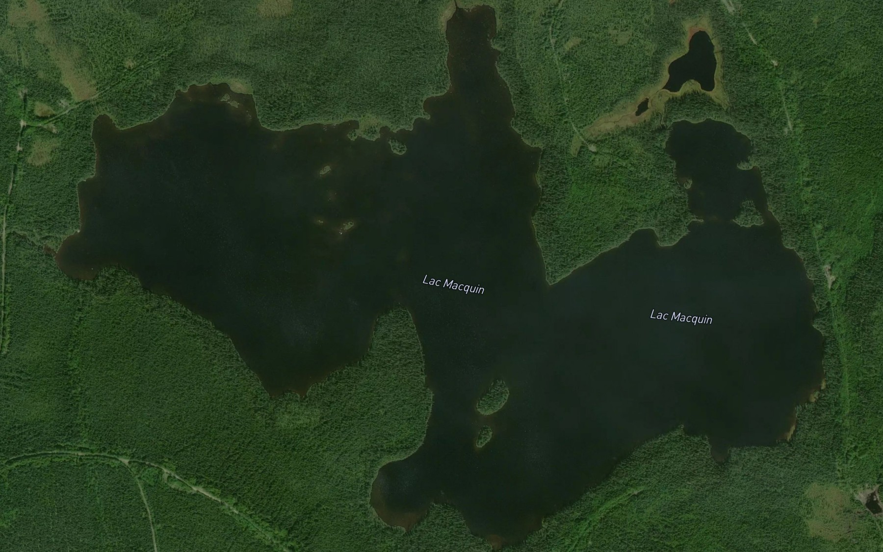 Satellite map of the Lac Macquin