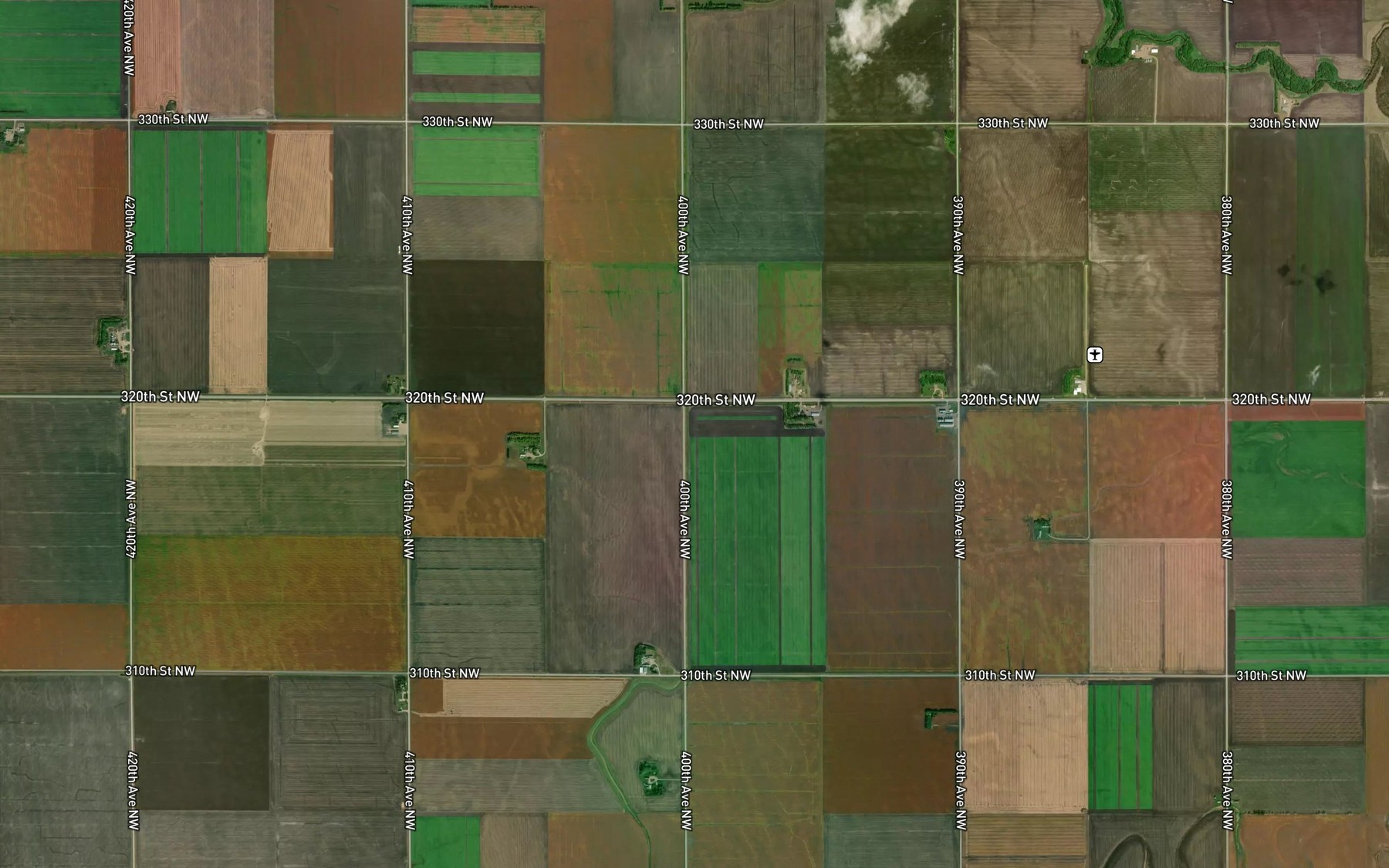 Satellite map of the County Ditch Number Thirteen