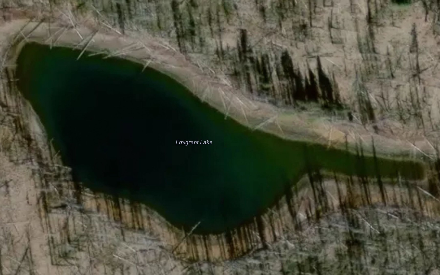 Satellite map of the Emigrant Lake