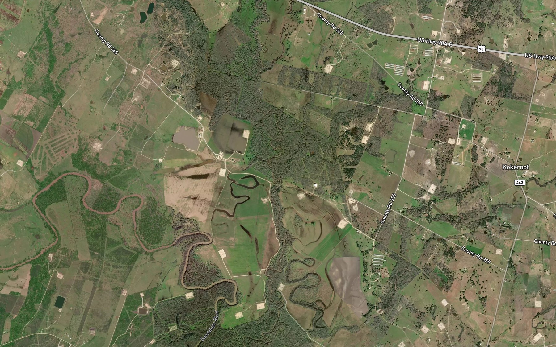 Satellite map of the Gelhorn Creek