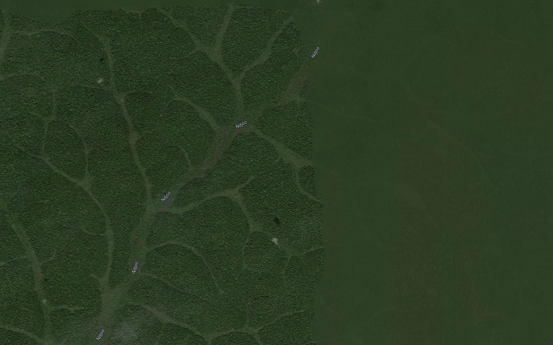 Satellite map of the Amwamokomo