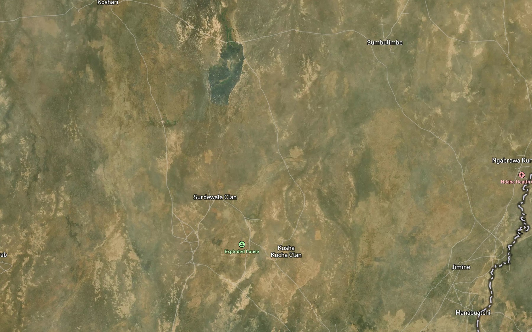 Satellite map of the Warawa Vale