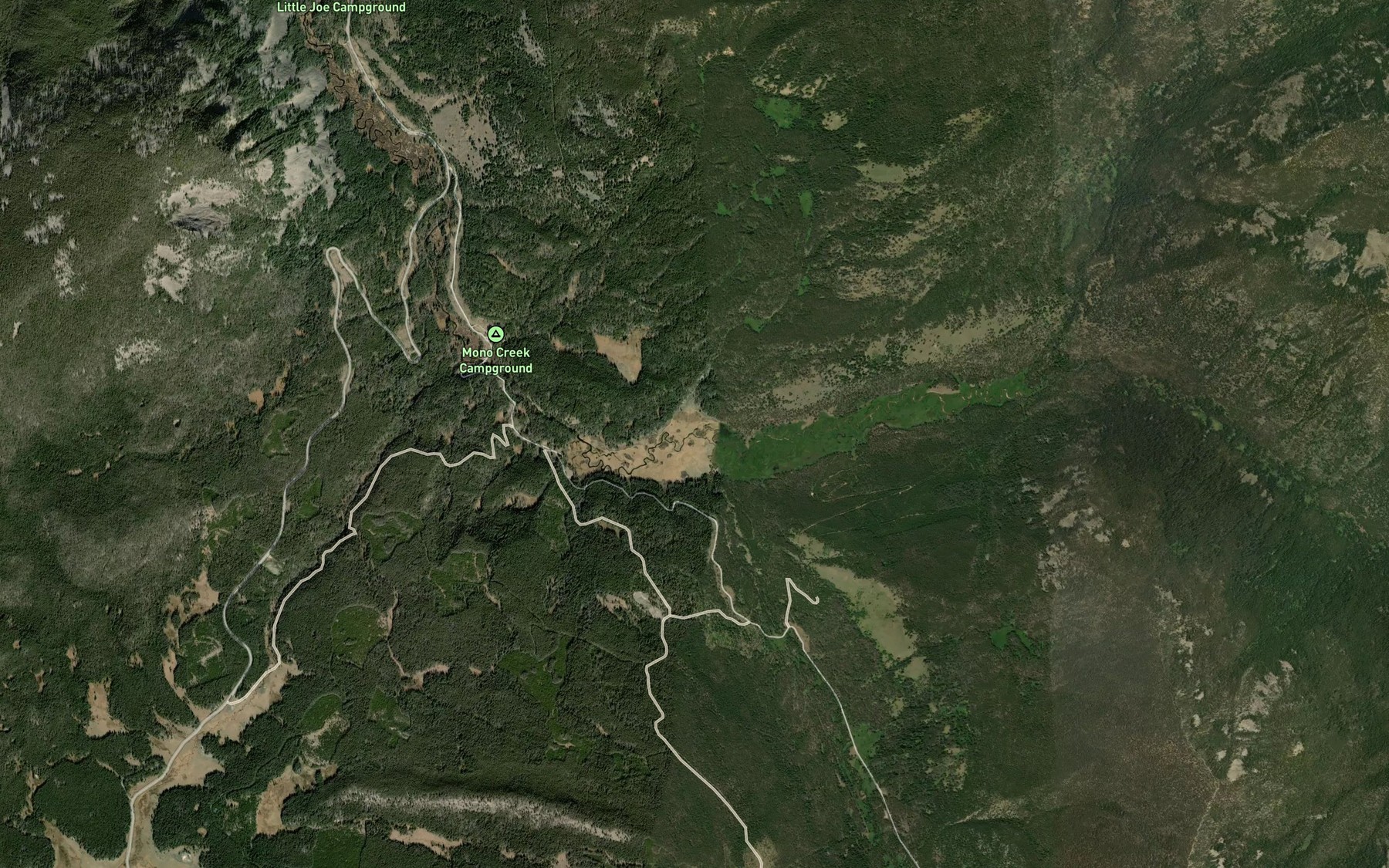 Satellite map of the Elkhorn Creek