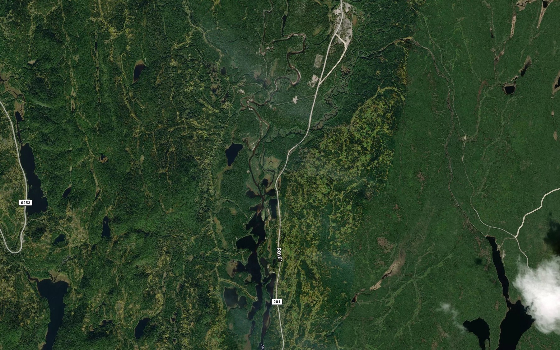 Satellite map of the Riviere du Portage