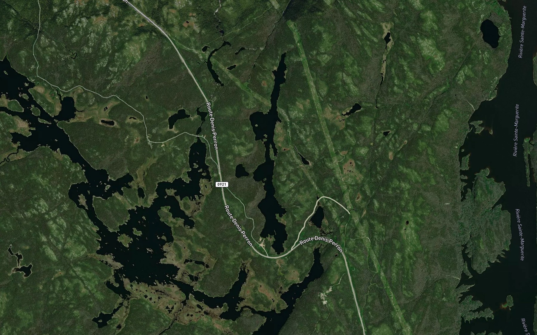 Satellite map of the Lac Sainte-Anne