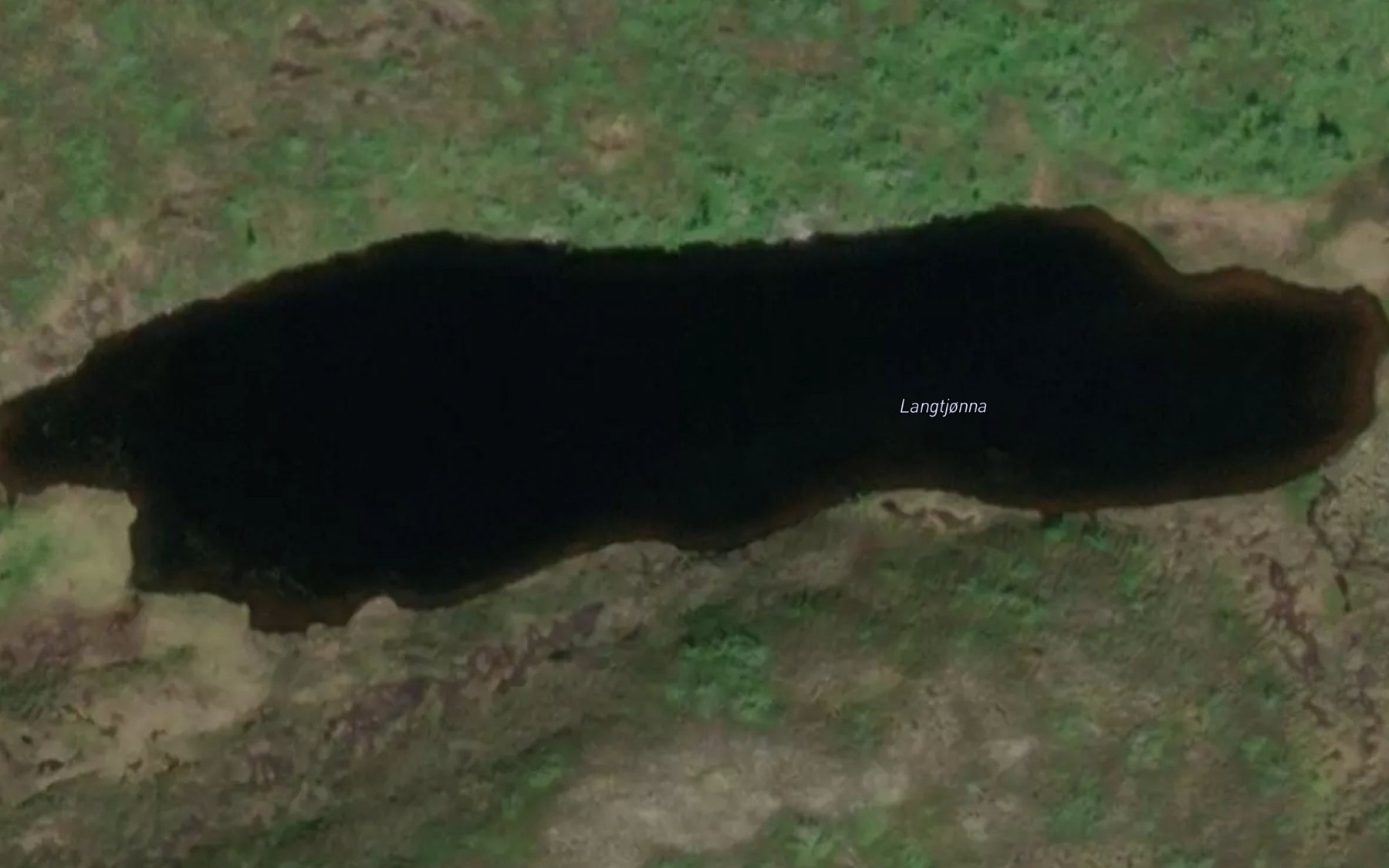Satellite map of the Langtjorna