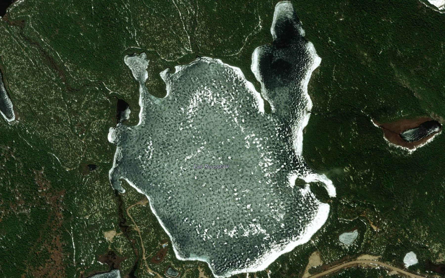 Satellite map of the Lac Rousseau