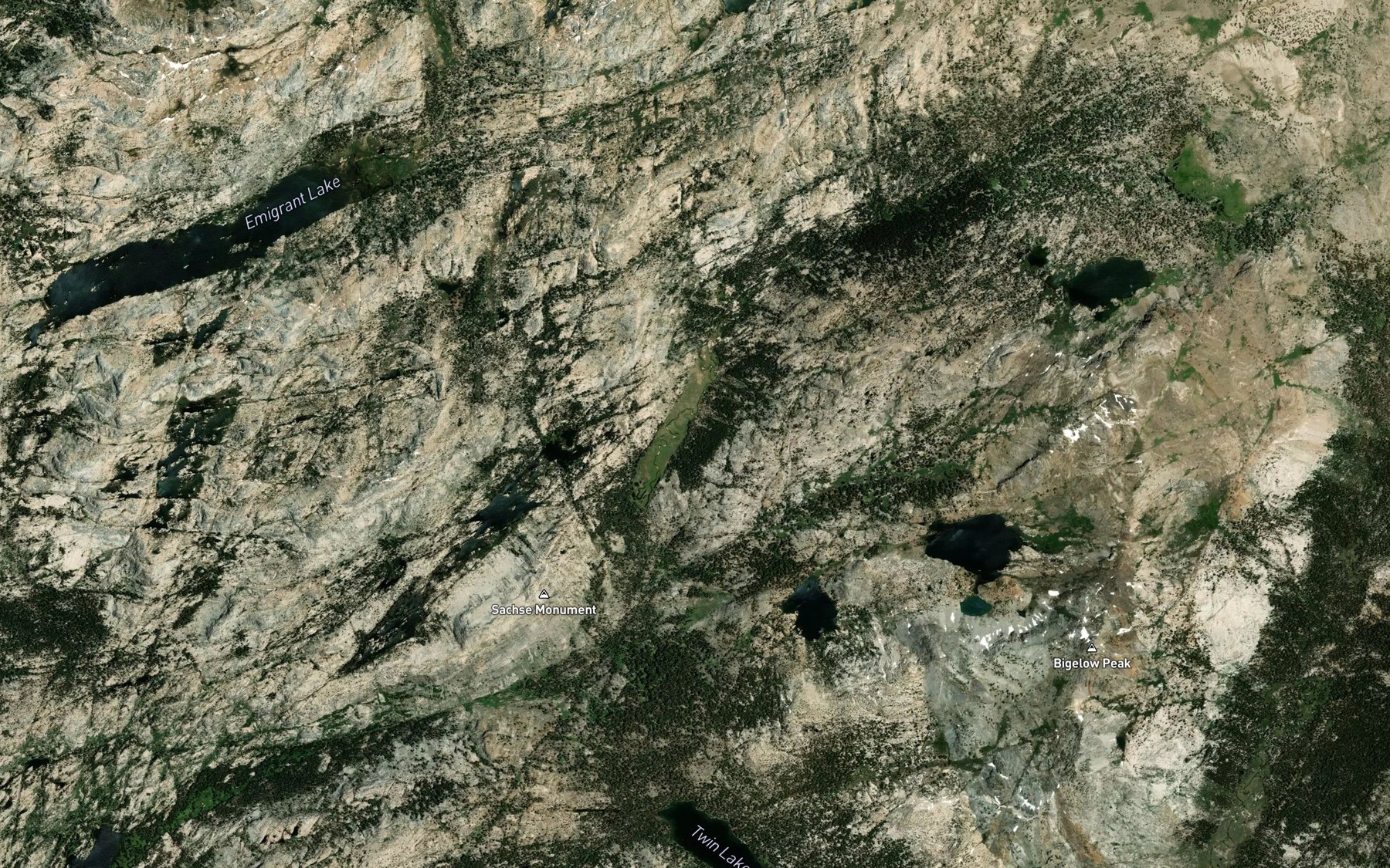 Satellite map of the Horse Meadow Reservoir